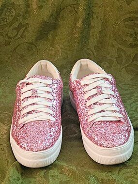 Hey Girl by Corkys Pink Glitter Sneakers